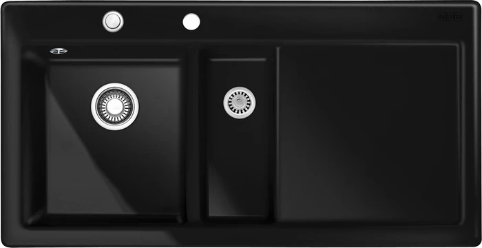 Franke Mythos MTK 651-100 Einbau Becken links mit Ablauffernbedienung onyx