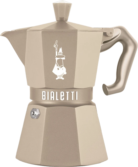 Bialetti Exclusive Moka Express Induktion 3 Tassen Espressokanne creme