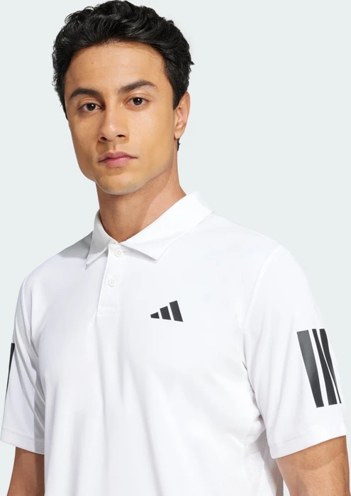 adidas Club 3-Streifen Tennis Poloshirt kurzarm weiß (Herren)