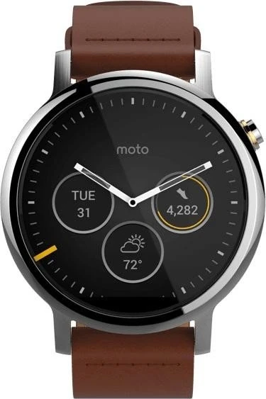 Motorola Moto 360 2nd Gen. 46mm silber/braun
