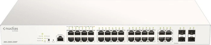 D-Link Nuclias DBS-2000 Rackmount Gigabit Managed Switch, 24x RJ-45, 4x RJ-45/SFP, 370W PoE+
