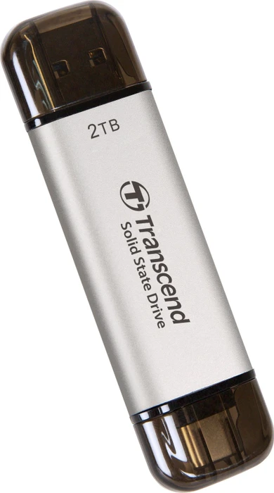 Transcend ESD310S 2TB Silver, USB-A + USB-C, USB 3.2 Gen 2×1