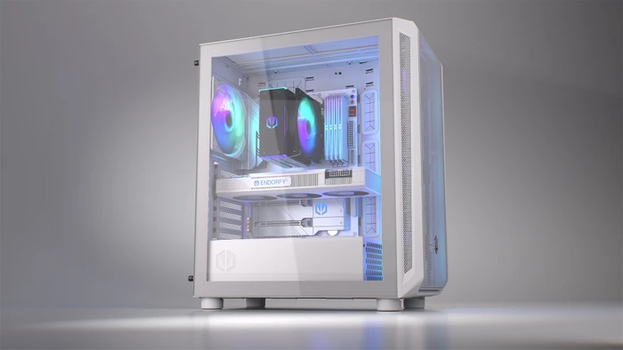 Endorfy Arx 500 White ARGB, Glasfenster
