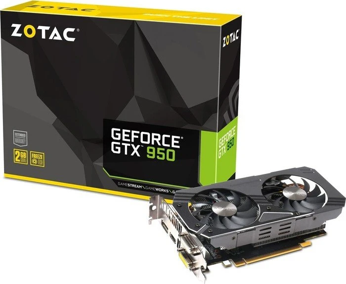 Zotac GeForce GTX 950 OC, 2GB GDDR5, 2x DVI, HDMI, DP