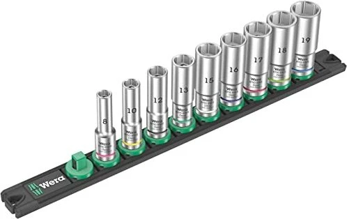 Wera Magnetleiste B Deep 1 Steckschlüsselsatz, 9-tlg.