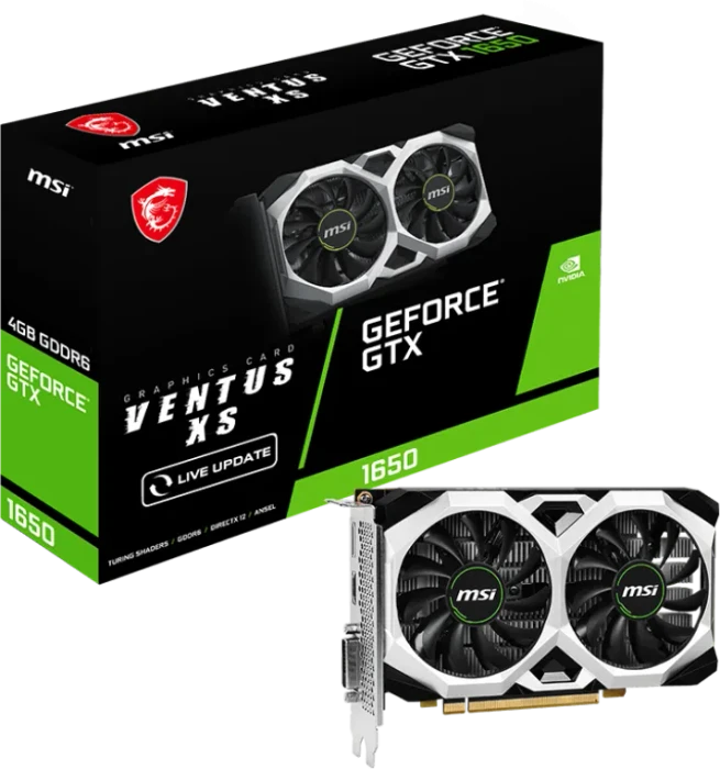 MSI GeForce GTX 1650 D6 Ventus XS V3, 4GB GDDR6, DVI, HDMI, DP