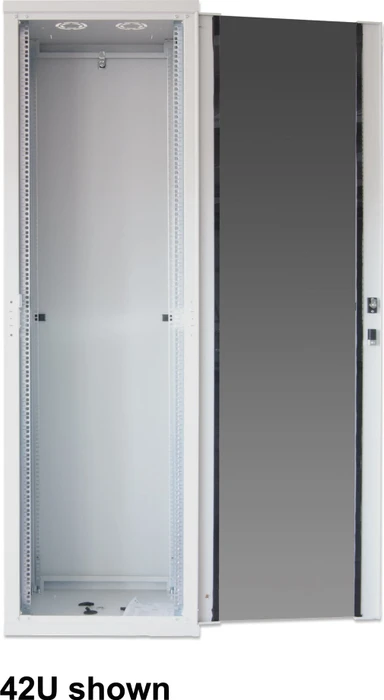 Intellinet Basic Line 19" Netzwerkschrank 22HE, Flatpack, Sicherheitsglastür, grau, 800mm tief