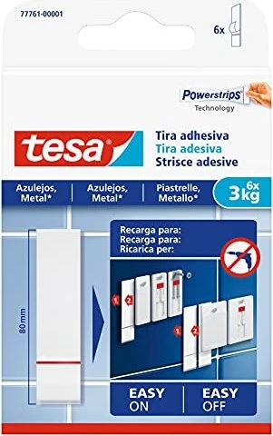 tesa Powerstrips Klebestreifen für Fliesen und Metall