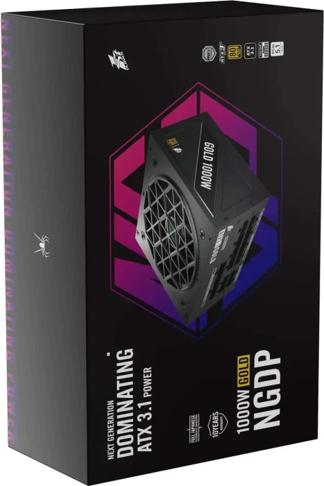 1st Player NGDP Gold schwarz 1000W, ATX 3.1