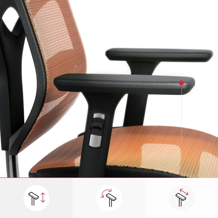 Diablo Chairs V-Basic Ergonomischer Bürostuhl, schwarz/orange