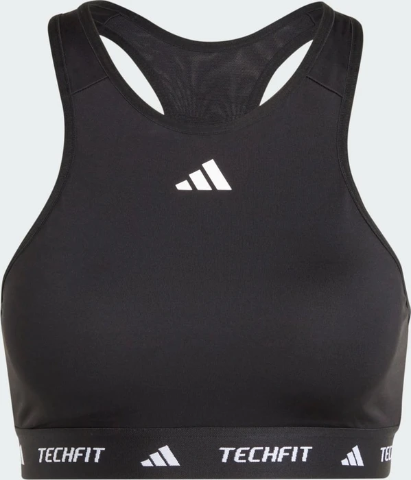 adidas TECHFIT Medium-Support High-Neck Sport-BH black (Damen)