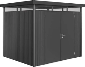 Biohort HighLine H3 Gerätehaus mit Doppeltür dunkelgrau-metallic