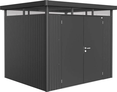 Biohort HighLine H3 Gerätehaus mit Doppeltür dunkelgrau-metallic