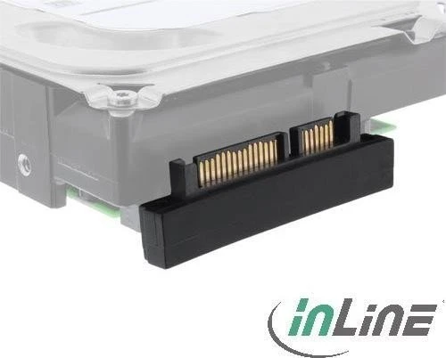 InLine SATA Adapter, SATA 22-Pin Stecker auf Buchse, oben gewinkelt