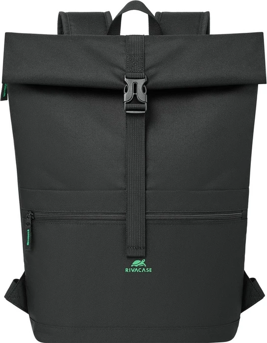 RivaCase Gremio 5567 Eco 15L Rolltop Rucksack, schwarz