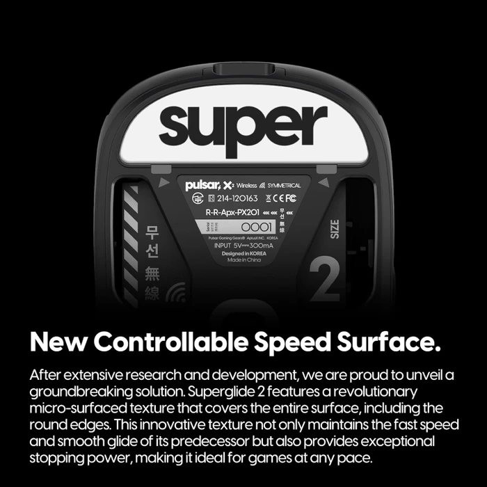 Pulsar Gaming Gears Superglide 2 für Pulsar X2V2 / X2H / X2A / X2, Mausgleiter, weiß