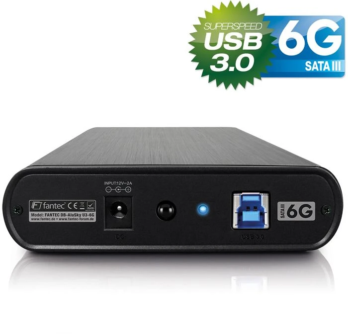Fantec DB-AluSky U3 6G schwarz, USB-B 3.0