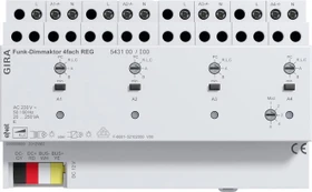 Gira eNet Funk Dimmaktor 4-fach, 8TE REG, Dimmaktor (5431 00)
