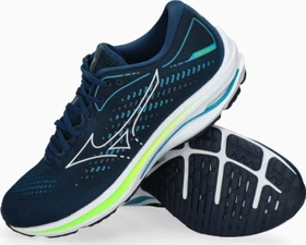 Mizuno Wave Rider 25 gibraltar sea/white/green gecko (Herren)