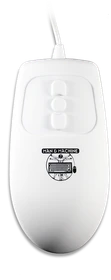 Man & Machine Mighty Mouse 5 medizinische Silikonmaus, weiß, USB (MM/W5)