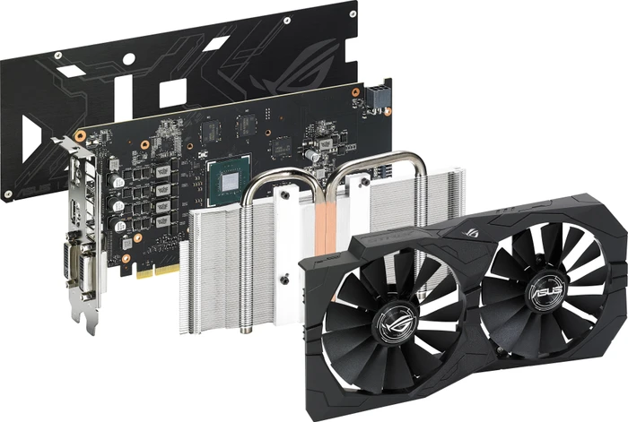 ASUS ROG Strix GeForce GTX 1050 OC, ROG-STRIX-GTX1050-O2G-GAMING, 2GB GDDR5, 2x DVI, HDMI, DP