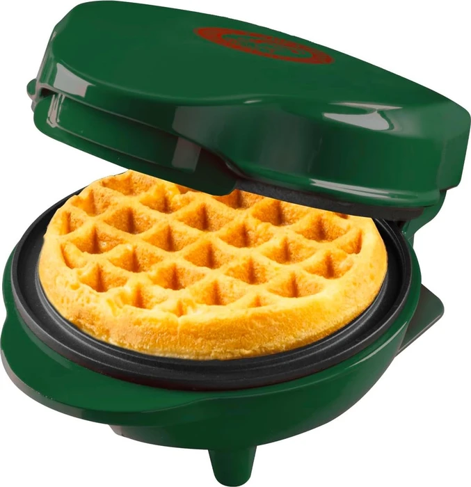 Bestron AMW500XMG Mini Waffeleisen Weihnachten grün