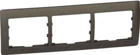 Legrand Galea Life Rahmen 3-fach waagrecht, dark bronze