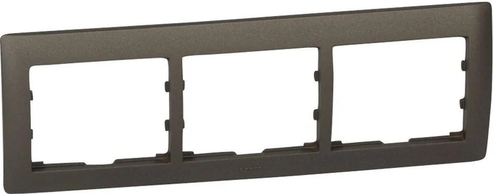 Legrand Galea Life Rahmen 3-fach waagrecht, dark bronze