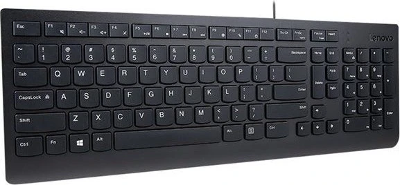 Lenovo Essential Wired Keyboard, schwarz, USB, IT