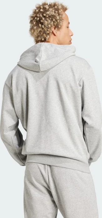 adidas Essentials Big Logo French Terry Hoodie medium grey heather/black (Herren)