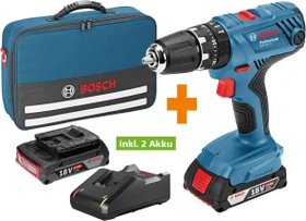 Bosch Professional GSB 18V-21 Akku-Schlagbohrschrauber inkl. Tasche + 2 Akkus 2.0Ah