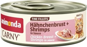 animonda Carny Adult Fine Fillets, mit Hühnchenbrust und Shrimps in Sauce, 720g (12x 60g)
