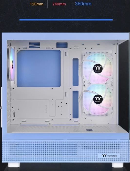 Thermaltake View 270 Plus TG ARGB Hydrangea Blue, blau, Glasfenster