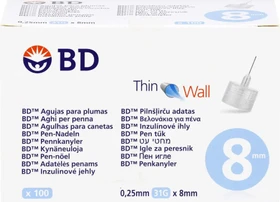 prisoma BD Thin Wall Pen-Nadeln 0.25mm x 8mm, 100 Stück