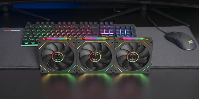 Mars Gaming MF-Linkfinity Kit 2, schwarz, LED-Steuerung, 120mm, 3er-Pack