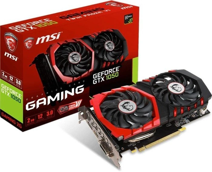 MSI GeForce GTX 1050 Gaming 2G, 2GB GDDR5, DVI, HDMI, DP