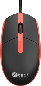 C-Tech WM-10R Wired Mouse schwarz/rot, USB