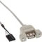 InLine intern 4-Pin USB 2.0 auf USB-A 2.0 Einbaubuchse, Adapterkabel, 0.6m Vorschaubild