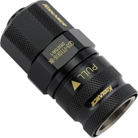 Koolance QD3 No-Spill Schnellverschluss, gerade female, 10mm ID/16mm AD auf female Schnellverschluss, schwarz