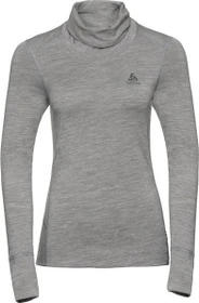 Odlo Natural 100% Merino Warm Turtleneck Funktionsshirt langarm grey melange (Damen)