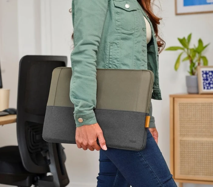 Trust Lisboa Sleeve 16" grün/grau