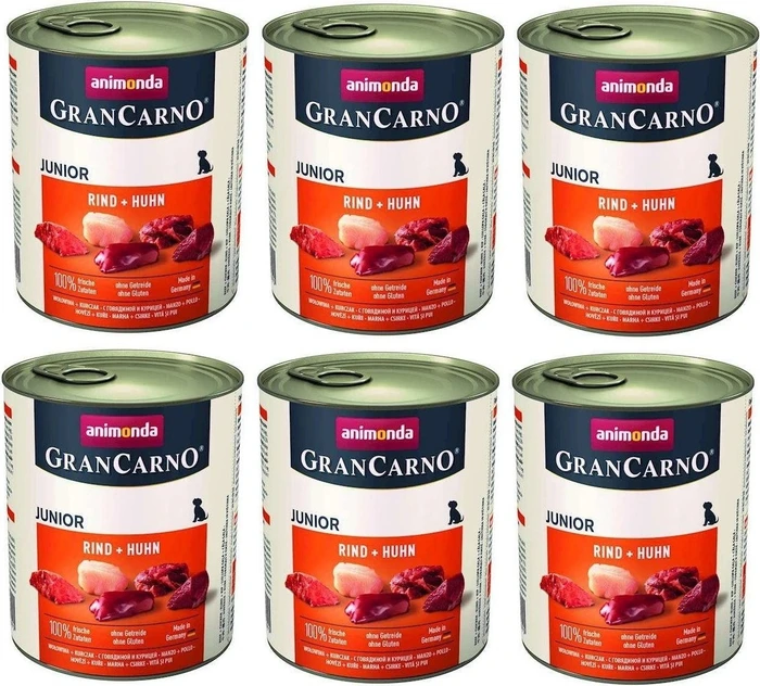 animonda GranCarno Junior Rind und Huhn, 4.80kg (6x 800g)