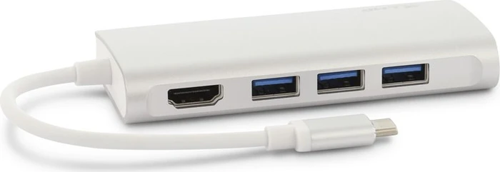 LMP USB-C Video Hub, 5-Port, USB-C 3.0 [Stecker], silber