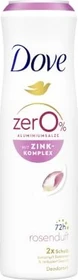 Dove Rosenduft 0% Aluminiumsalze mit Zink-Komplex Deodorant Spray, 150ml