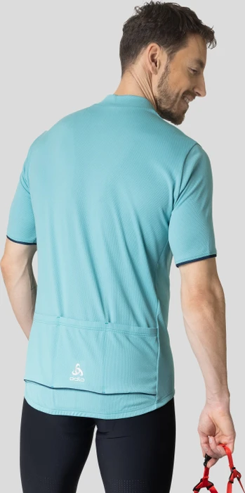 Odlo The Essential Half Zip Trikot kurzarm porcelain (Herren)