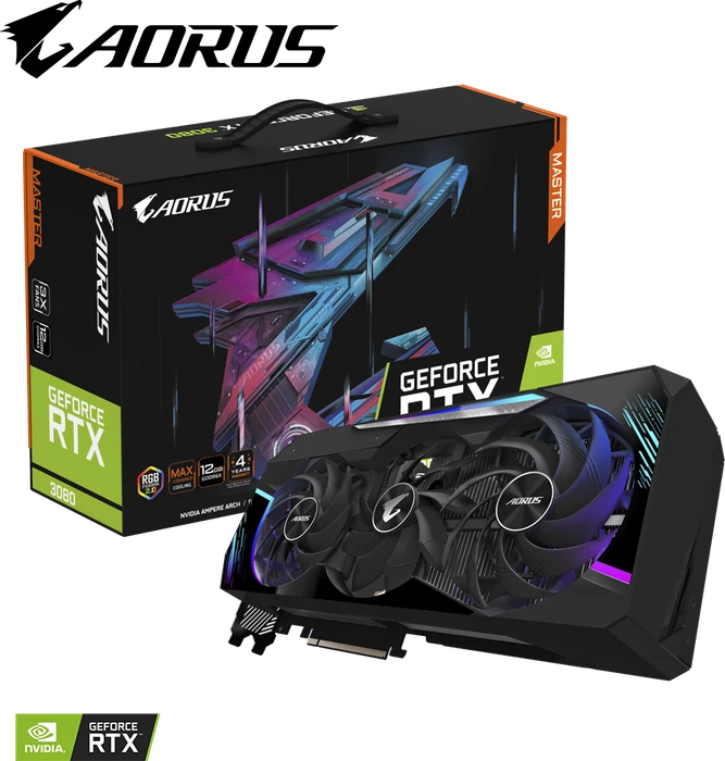 GIGABYTE AORUS GeForce RTX 3080 Master 12G, 12GB GDDR6X, 3x HDMI, 3x DP