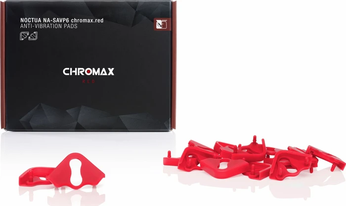 Noctua NA-SAVP6 chromax.red Anti-Vibrations-Pads für NF-A20, rot, 16er-Pack