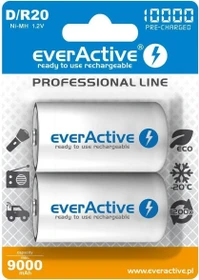 everActive Professional Line Mono D NiMH 10000mAh, 2er-Pack