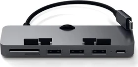 Satechi Aluminium Type-C Clamp Hub Pro, schwarz, USB-C 3.1 (ST-TCIMHM)