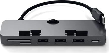 Satechi Aluminium Type-C Clamp Hub Pro, schwarz, USB-C 3.1